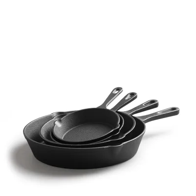 Small Old-Fashioned Cast Iron Pan for Cooking Vegetable Oil Coated Frying Pan Customized logo Saute Pan