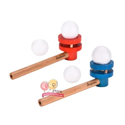 Kids Wooden Toys Blocks STEM Game Blowing Pipe Floating Ball Classic Fun Popular Learn Educational Toys for Children Gift