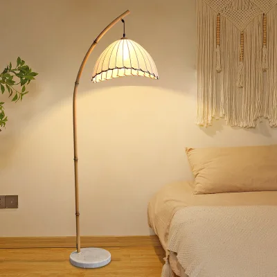 Wabi-sabi Modern Zen Floor Lamp E27 Adjustable Height for Home Living Room Study Tea Bedroom Japanese Creative Bedside Upright
