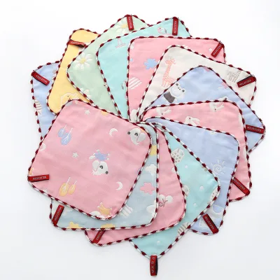 Custom Luxury 100% Cotton Baby Hand Towel Newborn Square Towel Set 2pcs for Kids