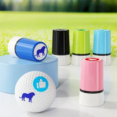 Waterproof Color-resistant Bigger Size Golf Stamp Round 18mm Fast Dry Customized logo Flash Stamp