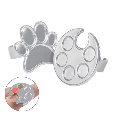 Professional Painted Ring DIY Nail Art UV Gel Polish Stainless Steel Aluminum Alloy Silver Nail Art Palette Display Board Ring