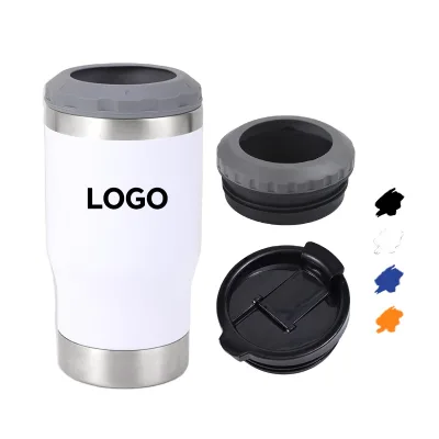 Wholesale Customized 14oz Stainless Steel Travel can cooler With Straws And Lids can cooler Insulated