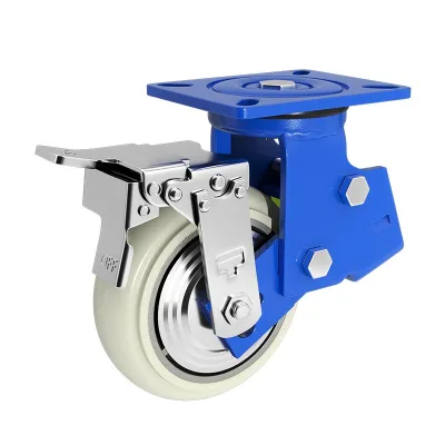 Heavy-duty Shock-Absorbing Casters Spring Shock Absorption, Omnidirectional Swivel Brake Specially Designed for Heavy Equipment