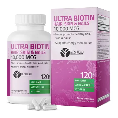 Private Brand Hot Sale Biotin Collagen Vegetarian  Capsules Biotin Supplement Capsules 100 % Natural Biotin Capsule