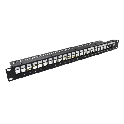19"1U Blank Cat 6 24 Port Patch Panel High Quality Network Patch Panel