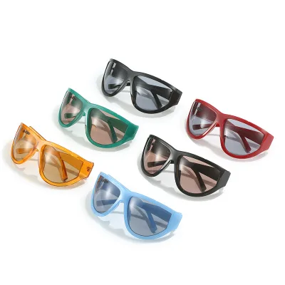 New Fashion Sunglasses Future Technology Sense Cyberpunk Glasses Y2k Large Frame Riding Sunglasses