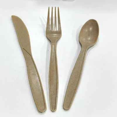 Eco-Friendly Biodegradable Compostable Disposable Flatware Sets Modern Style Food Safe for Food or Supermarket Use