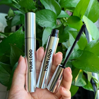 Private Label Liquid Waterproof Volumizing for Non Clump Smudge Proof Long Lasting Fast Drying Custom Logo Silver Silicone
