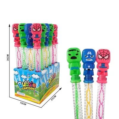 Cartoon Character Printing Bubble Water Wand Toy for Kids