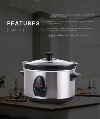 1.5L Electric Kitchen House Appliances Slow Cooker Electric Stewing Triple Ceramic Dual 2 Pot Slow Cooker 1.5QT 3.5QT 4.5QT 6QT