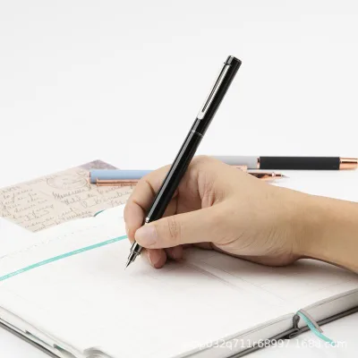 Extremely Fine 0.28mm Gold Calligraphy Fountain Pen for Students Gift Box Packaging