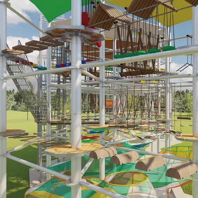 Scenic Spot Outdoor Amusement Equipment Rope Course for Culture and Tourism