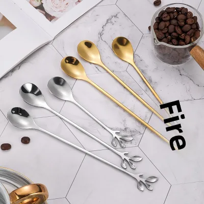 Silver Leaf Coffee Spoons