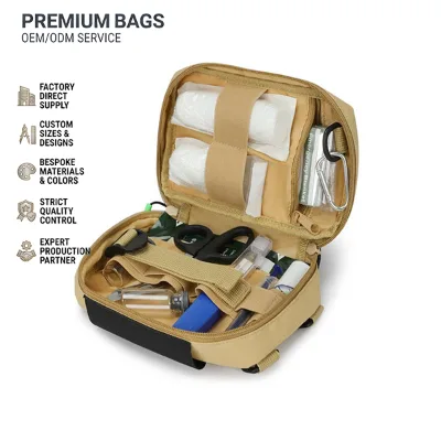 OEM/ODMTactical Small Pocket Key Bag Outdoor Mountaineering Attachment Hanging Oxford Storage Bag