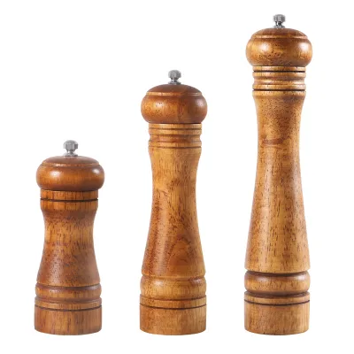 Wood Spice Grinder Pepper Spice Mill Grinder Manual Ceramics Spice Herb Grinder