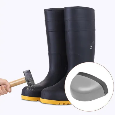 CE Certificate Safety Boots Light Weight Waterproof PVC Anti-Static Workers Safety Boots for Men