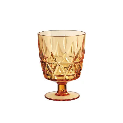 pink Plastic Acrylic Crystal Colored Luxury Unbreakable Wine Glasses with logo