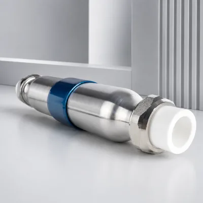 Q2 Salt Free Whole House Water Conditioner Stainless Steel Inline Anti Scale System Non-Electric Resin Compact Plumbing Water
