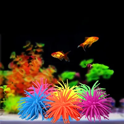 Hot Selling Luxury Silicone Sea Urchin Decor Eco-Friendly Artificial Latex Aquarium Fish Tank Accessory for Decorating Your Tank