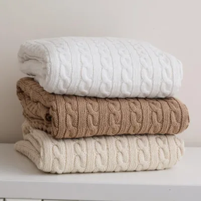 High Quality 100% Cotton Baby Knitted Blanket Anti-Static Flame Retardant Customizable Size Classic Style Multi-Function Design