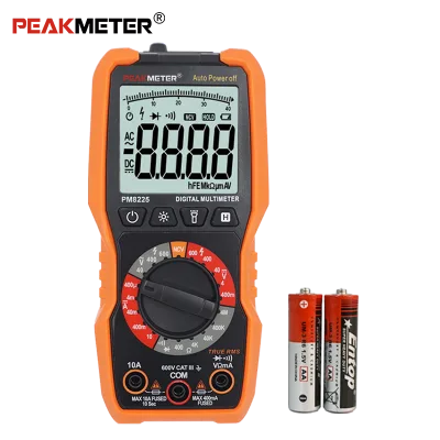 2022 Peakmeter New Arrivals PM8225 Digital Multimeter 4000 Counts Display Industry Portable Multimeter Cheap Price