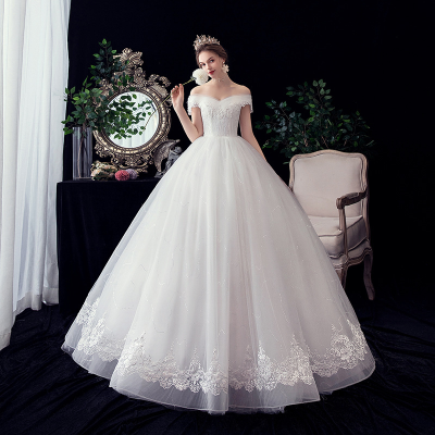 Wedding Gown Bridal Dresses Off Shoulder Princess Sexy Bride Dress Lace up Back