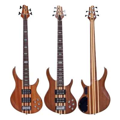 Factory Wholesale 4 String 24 Fret Connected Body 5 String Electric Bass Guitar