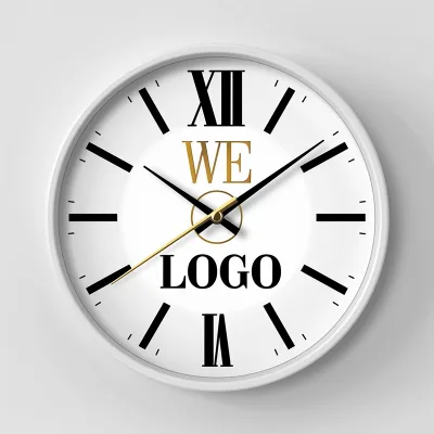 12-Inch Creative Plastic Wall Clock with Still Life Pattern for Living Room Decorative Purpose