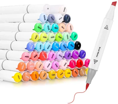 Bview Art Premium Double Tip Alcohol Based Marker Pens for Lettering Cards Drawing Mothers Day Gift for Mom