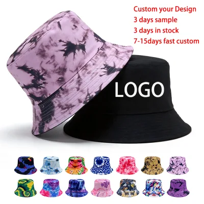 Wholesale Outdoor Reversible Bucket Hat for Women Men,Custom Logo Sun Hat All Print Sublimation Beach Travel Fisherman Cap