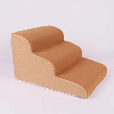 LOW MOQ High Quality Detachable Foam Dog Stairs for Small Dogs 3 Steps Adjustable Pet Stairs Ramp for Beds