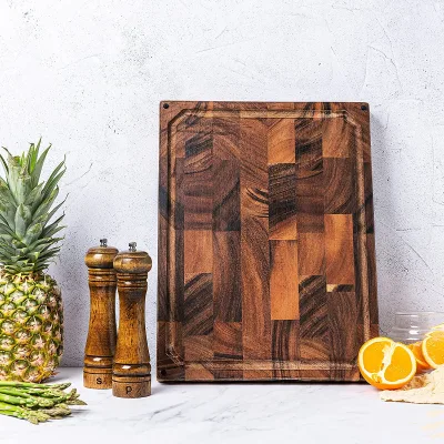 Extra Large Cutting Board Wood Chopping Block Walnut Cutting Board Large End Grain Cutting Board