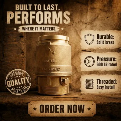 Copper High Quality Male Threaded Fire Hydrant Swing Check Valves for Class B Fires Durable Easy Installation Model 8511038A