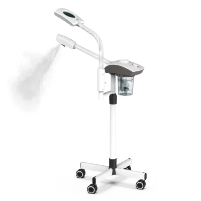 Salon Beauty Facial Steamer With Magnifying Magnifier Lamp Plastic Electric Luxury Professional 2 in 1 CE Nano Face Electrical
