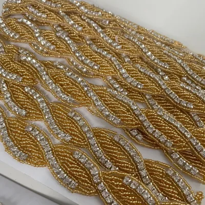 2.2cm Handmade Sew on Shiny Glass Loose Rhinestone Flatback Hot-Fix Trimming on Roll