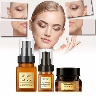 Hot Selling Skin Care Organic Anti-wrinkle Serum Oil Nourish Facial Toner Whitening Face Care Retinol Skin Care Set