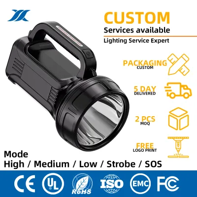 Handheld Rechargeable Led Searchlight Powerful Laser Flashlights Torches Portable Tactical Torch Light Flashlight