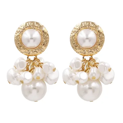 New Popular Versatile Women's Pearl Tassel Drop Earrings European American Style Unique Stylish Social Media Street Style
