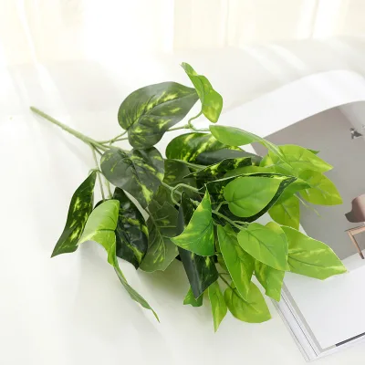Artificial Plastic Flower Plant Wall Accessories Wedding Backdrop Foliage Ivy Aglaonema Leaves Green Walls Wholesale Available