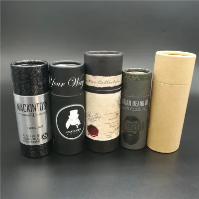 Custom Eco-friendly Kraft Paper Cylinder Packaging Cardboard Cylinder Box Candle Paper Tube Packaging