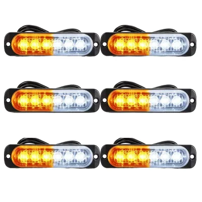 Stock High Intensity LED Amber Strobe Light Bar 12V Flashing Grille Warning Lights for Cars Trucks SUVs Pickups TENGYUE TY-JSD-1