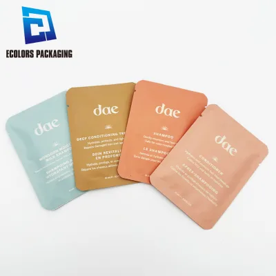 15ml Shampoo Flat 3 Side Sealing Packaging Custom Private Label Aluminum Foil Laminated Sachet Plastique for Cosmetics