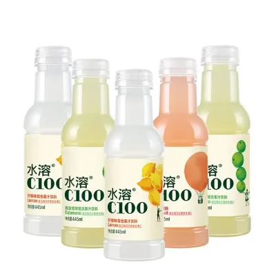 Nongfu Spring Green Peel Orange Flavor 445ml Soft Drinks Wholesale Cheap Soft Ramune Drink Soft Drink