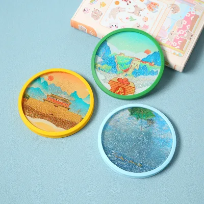 Boce custom acrylic coasters with thickened high-temperature resistant semi-transparent sunset coasters