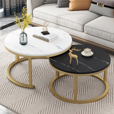 Luxurious Modern Stainless Steel Coffee Table Warm Light Portable Eco-Friendly for Outdoor Dining Small Apartments Workshops