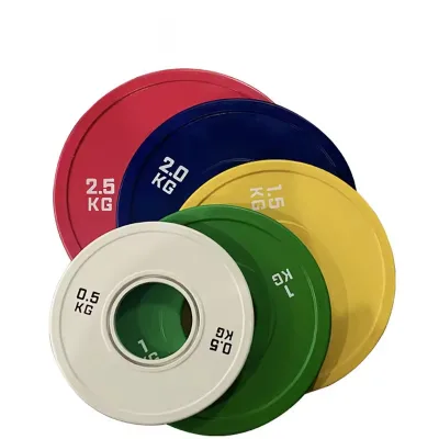 Small Steel Bumper Plates 0.5-2.5kg Precision Fractional Plates for Professional Weightlifting-Portable & Durable