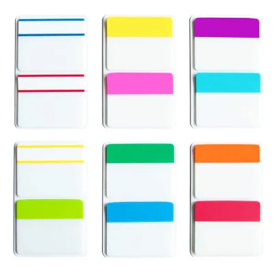 File Index Tabs Colored Page Markers Labels Writable and Repositionable Sticky Index Tab for Notebook File Folder