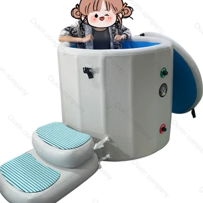 Cold Water Plunge Athletic Therapy Ice Barrel Bathtub Training Plastic Tub Outdoor Inflatable Ice Barrel