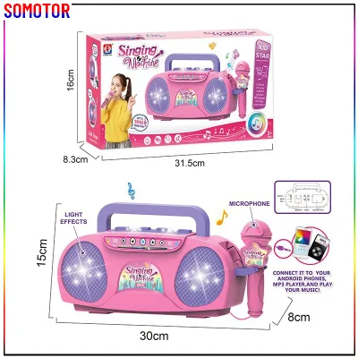 Kids Speaker Microphone with Cool Lights and Music Popular for Boys and Girls Karaoke Toy